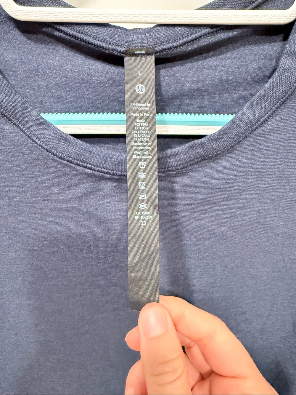 Lululemon Men’s Tee - Heather Navy View 5